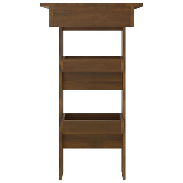 vidaXL Wall Bar Table Brown Oak 102x45x103.5 cm Engineered Wood