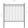 vidaXL Garden Fence Steel 1.81x0.8 m Black