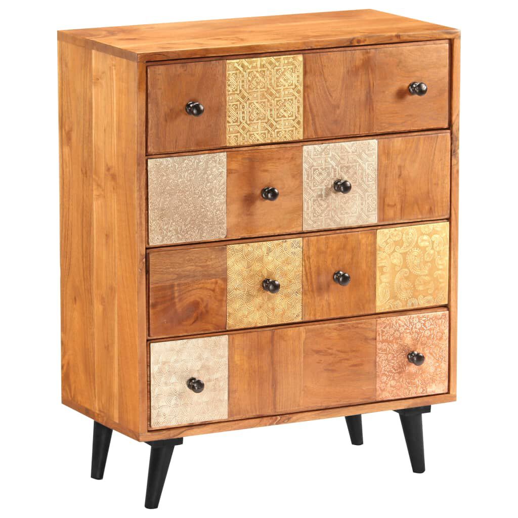 vidaXL Chest of Drawers 60x30x75 cm Solid Acacia Wood