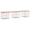 vidaXL Garden Bench Gabion Design 203x44x42 cm Solid Wood Douglas