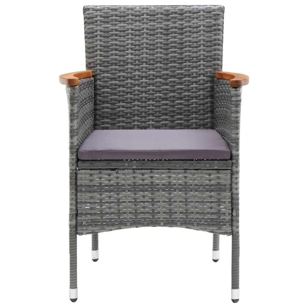 vidaXL 7 Piece Garden Dining Set Grey
