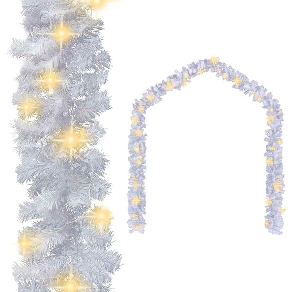 vidaXL Christmas Garland with LED Lights 5 m White