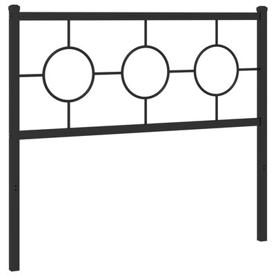 vidaXL Metal Headboard Black 100 cm