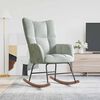 vidaXL Rocking Chair Light Grey Velvet