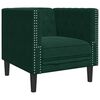 vidaXL Chesterfield Sofa Chair Dark Green Velvet