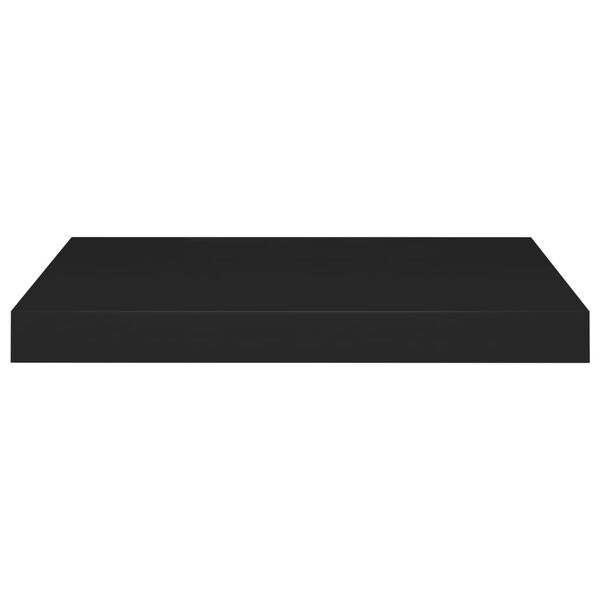 vidaXL Floating Wall Shelf Black 50x23x3.8 cm MDF