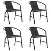 vidaXL Garden Chairs 4 pcs Plastic Rattan and Steel 110 kg