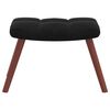 vidaXL Relaxing Chair with a Stool Black Velvet