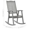 vidaXL Rocking Chair with Cushions Grey Solid Acacia Wood