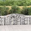 vidaXL Arched Gabion Basket 400x50x80/100 cm Galvanised Iron