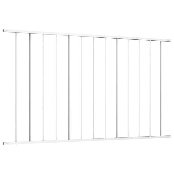 vidaXL Fence Panel Powder-coated Steel 1.7x0.75 m White