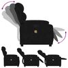 vidaXL Massage Recliner Chair Black Velvet