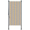vidaXL Outdoor Roller Blind Yellow and White 120x270 cm Fabric&Steel