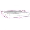 vidaXL Bed Frame without Mattress Black 152x203 cm Queen Faux Leather