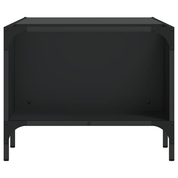 vidaXL Coffee Table with Rack Black 100x51x40 cm Engineered Wood