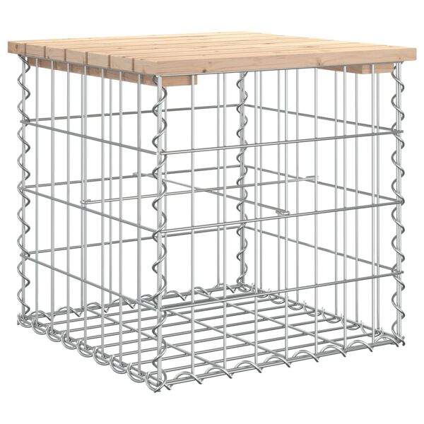 vidaXL Garden Bench Gabion Design 43x44x42 cm Solid Wood Pine