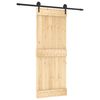 vidaXL Sliding Door with Hardware Set 80x210 cm Solid Wood Pine