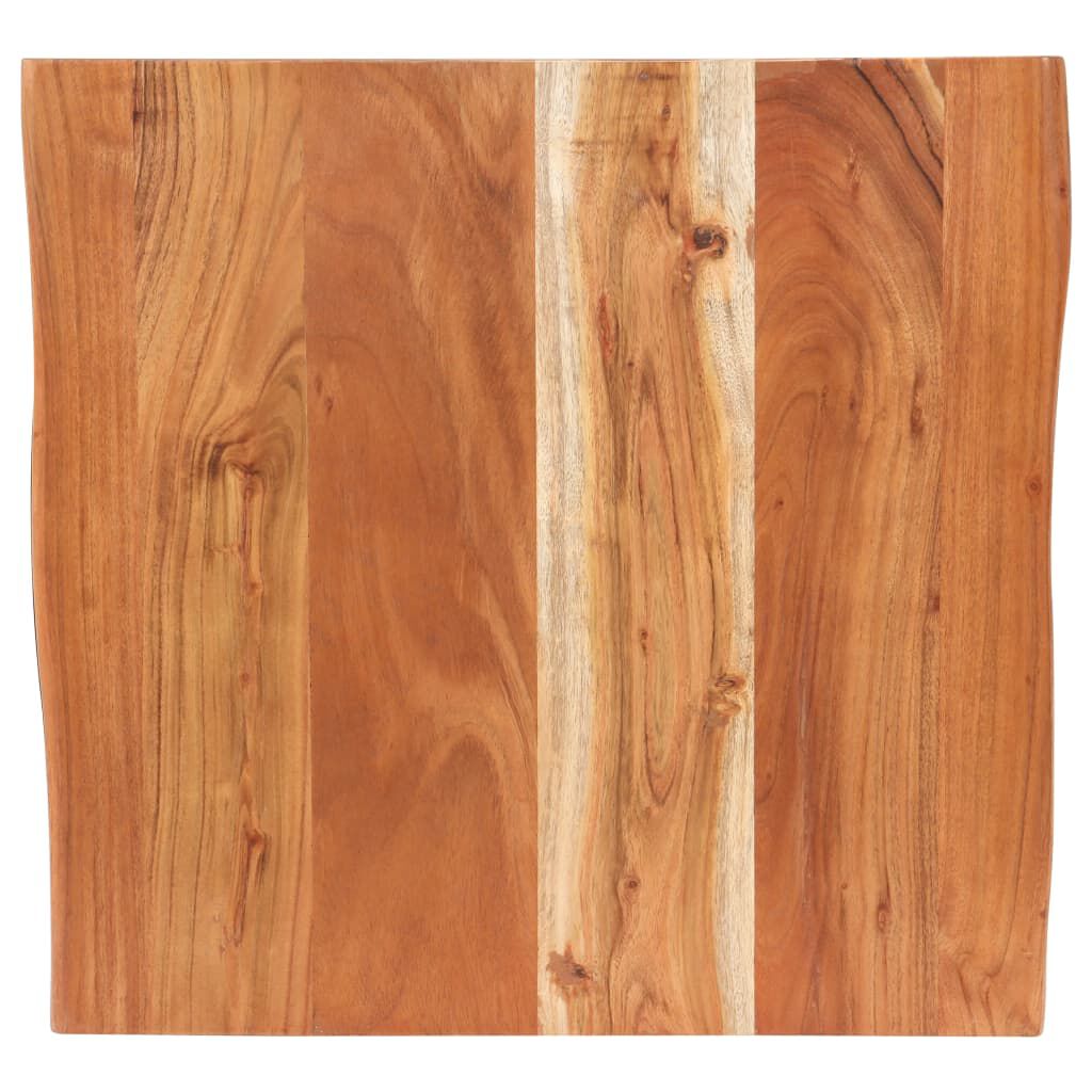 vidaXL Bistro Table with Live Edges 50x50x75 cm Solid Acacia Wood