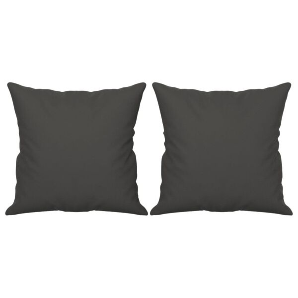 vidaXL 3-Seater Sofa with Pillows&Cushions Dark Grey 210 cm Microfibre Fabric