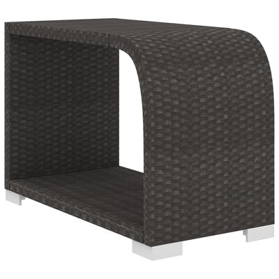 vidaXL 8 Piece Garden Lounge Set with Cushions Poly Rattan Black