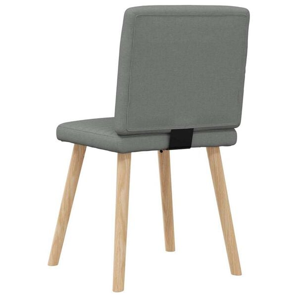 vidaXL Dining Chairs 2 pcs Dark Grey Fabric