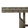 vidaXL Garden Table Grey 160x70x72 cm Poly Rattan & Solid Acacia Wood