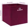 vidaXL Storage Boxes 4 pcs Dark Red 32x32x32 cm Fabric