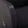 vidaXL Reclining Garden Chairs with Cushions 2 pcs Black Poly Rattan