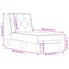 vidaXL Chaise Longue Dark Grey Velvet