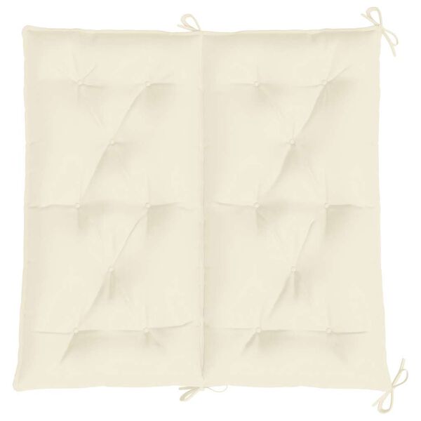 vidaXL Garden Bench Cushion Cream White 100x(50+50)x7cm Oxford Fabric