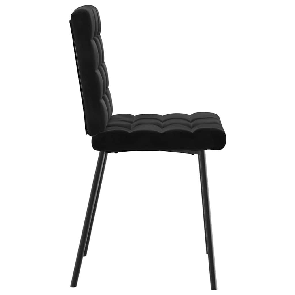 vidaXL Dining Chairs 2 pcs Black Velvet