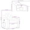 vidaXL Electric Stand up Massage Recliner Chair Cream Fabric