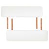 vidaXL 2-Zone Folding Massage Table 10 cm Thick White