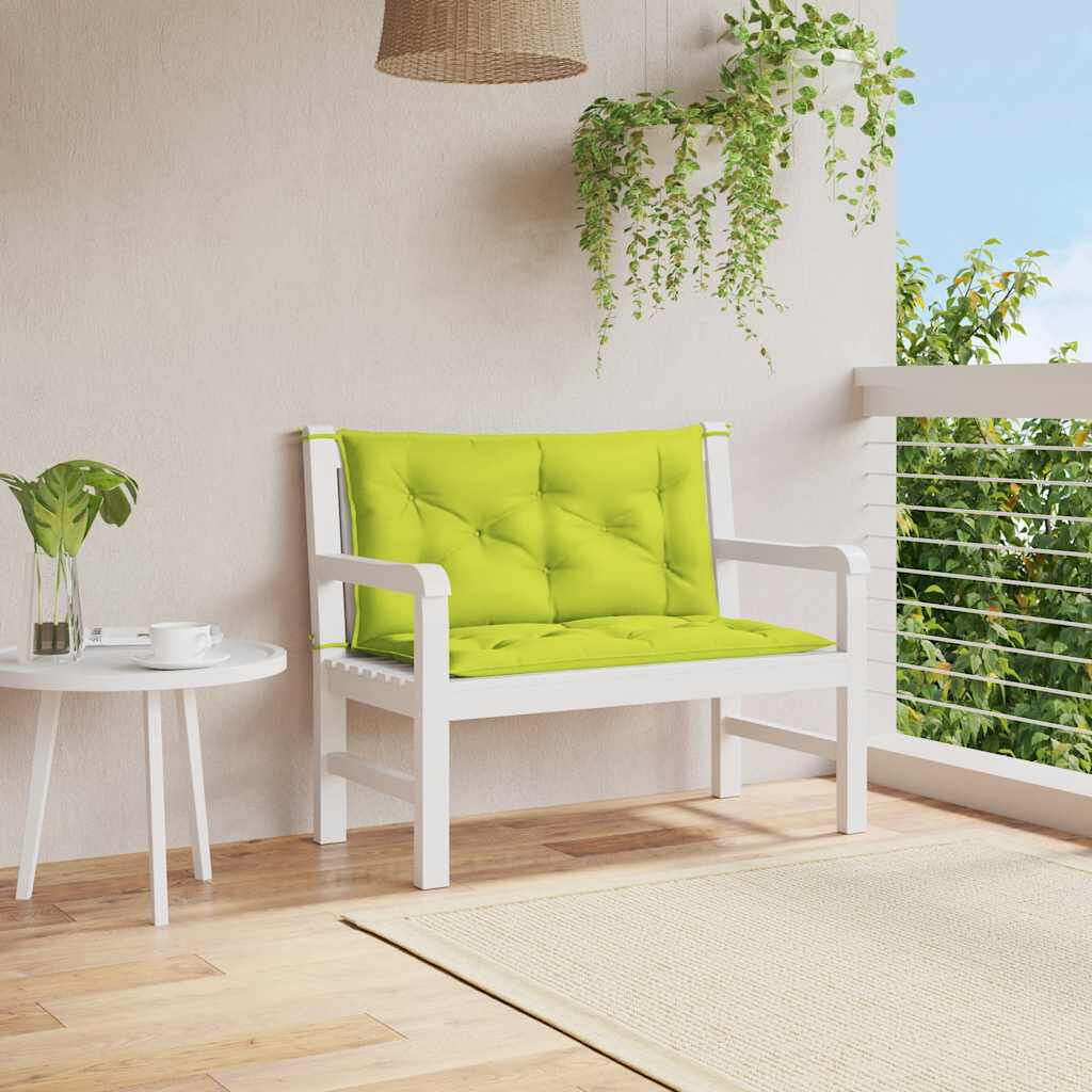 vidaXL Garden Bench Cushion Bright Green 100x(50+50)x7cm Oxford Fabric