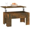 vidaXL Coffee Table Smoked Oak 79x49x41 cm Engineered Wood