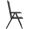 vidaXL Folding Garden Chairs 6 pcs Textilene Black