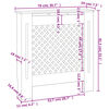 vidaXL MDF Radiator Cover White 78 cm