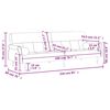 vidaXL Sofa Bed with Cushions Light Grey Velvet