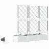 vidaXL Garden White 120 x 40 x 126 cm Steel