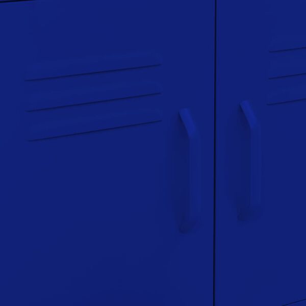 vidaXL Storage Cabinet Navy Blue 60x35x56 cm Steel
