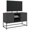 vidaXL TV Cabinet Black 100.5x39x60.5 cm Steel