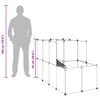 vidaXL Small Animal Cage Black 142x74x93 cm PP and Steel
