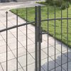 vidaXL Garden Gate with Lock Grey 125 x 300 cm Steel