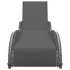vidaXL Sun Lounger with Cushion Poly Rattan Anthracite