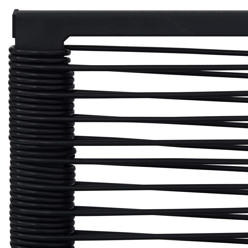 vidaXL Garden Chairs 2 pcs PVC Rattan Black