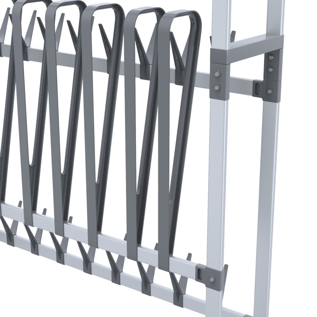 vidaXL Shoe Rack with Wheels Silver 89x27x120 cm