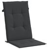 vidaXL Garden Highback Chair Cushions 2 pcs Black 120x50x3 cm Fabric
