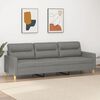 vidaXL 3-Seater Sofa Dark Grey 210 cm Fabric