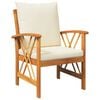 vidaXL Garden Sofa Set with Cushion 3 pcs Brown Solid acacia wood