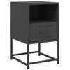 vidaXL Bedside Cabinets 2 pcs Black 36x39x60.5 cm Steel